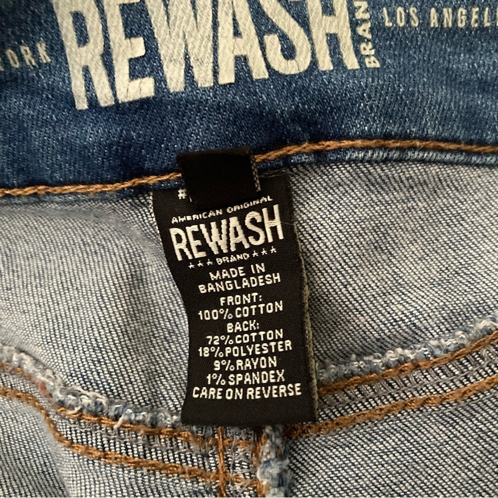 Rewash Skinny Jeans Size 3 / 26 Blue Raw Hem Stretch Denim - Picture 8 of 12